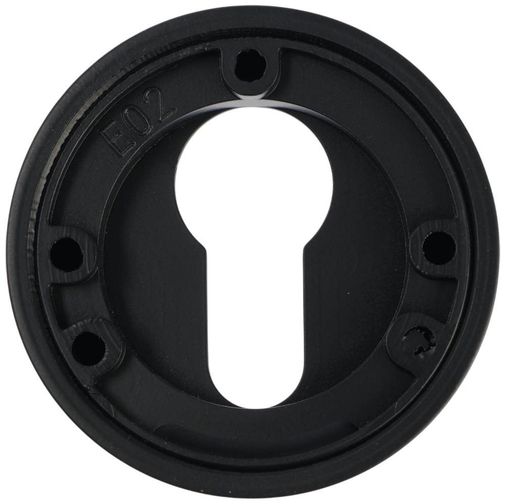 Накладка на цилиндровый механизм LOCKLAND, круглая, d=53 мм, с креплением, цвет черный