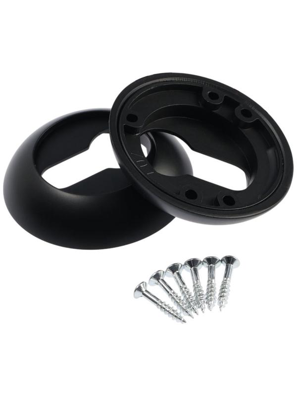 Накладка на цилиндровый механизм LOCKLAND, круглая, d=53 мм, с креплением, цвет черный