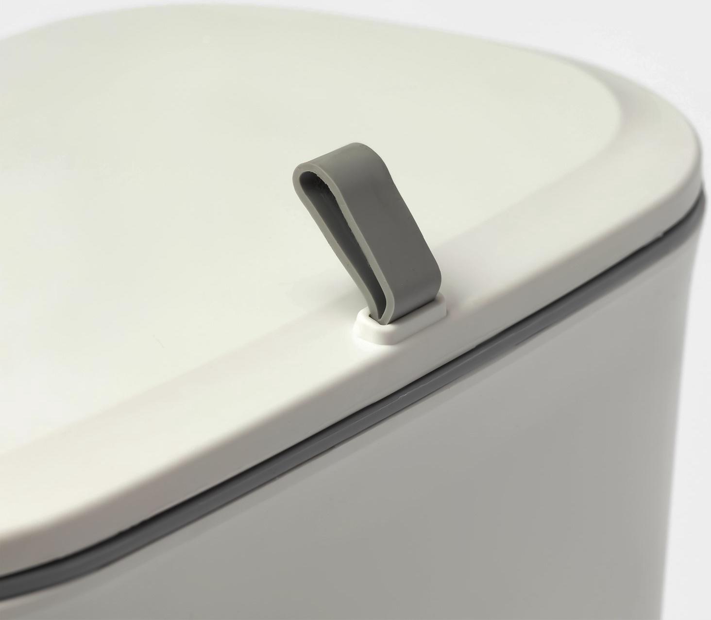 Ведро для мусора подвесное Доляна, 9 л, 2 вида крепления, белое