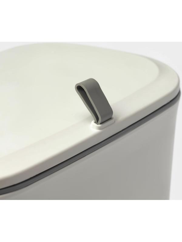 Ведро для мусора подвесное Доляна, 9 л, 2 вида крепления, белое