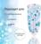 Гель для наращивания, с блёстками, 3-х фазный, 15 гр, LED/UV, прозрачный, голубой