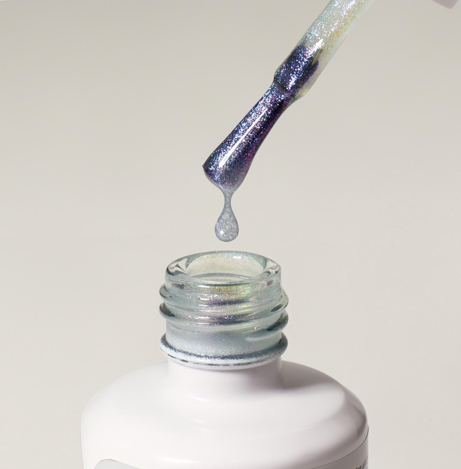 Топ для ногтей «Русалка», с блёстками, 15 мл, LED/UV, фиолетовый, голубой