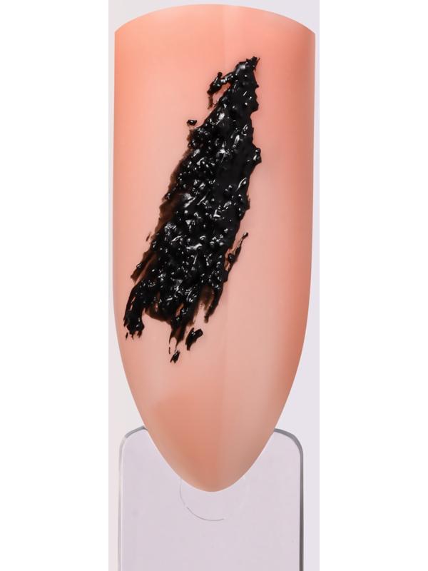 Гель для ногтей, гипсовый, фактурный, 8 мл, LED/UV, чёрный