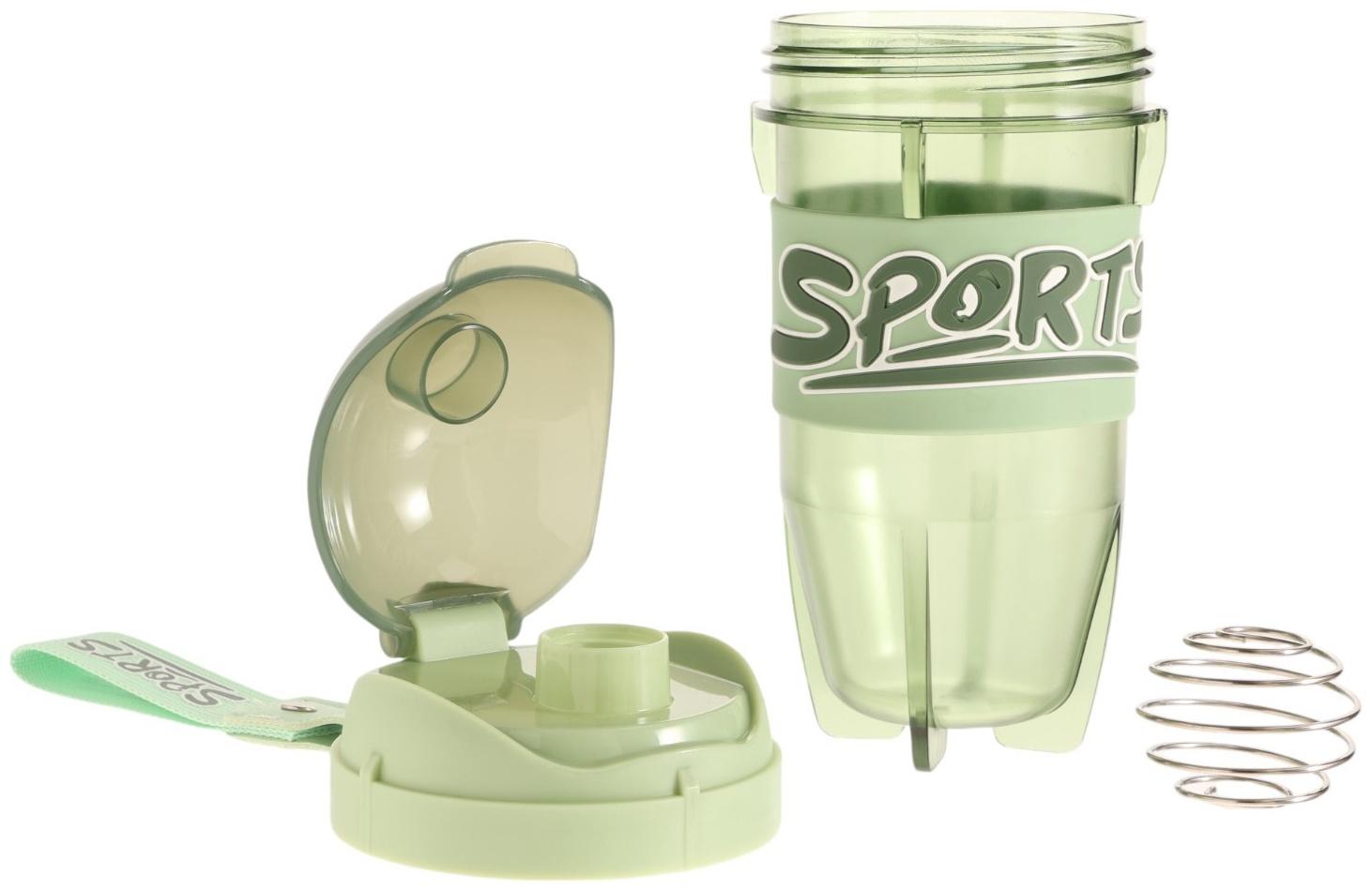 Шейкер спортивный для коктейлей, 600 мл, 20 х 10 х 7 см