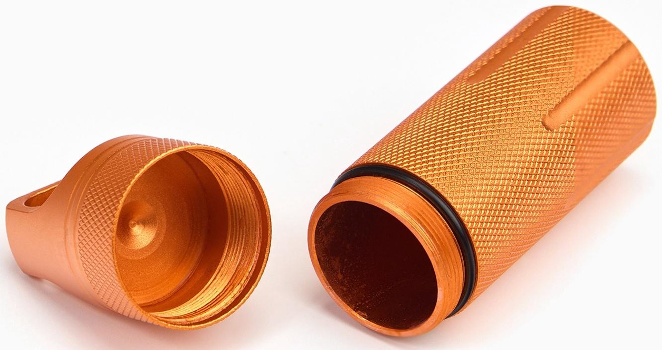 Водонепроницаемый брелок-контейнер для мелочей, оранжевый, 11 см