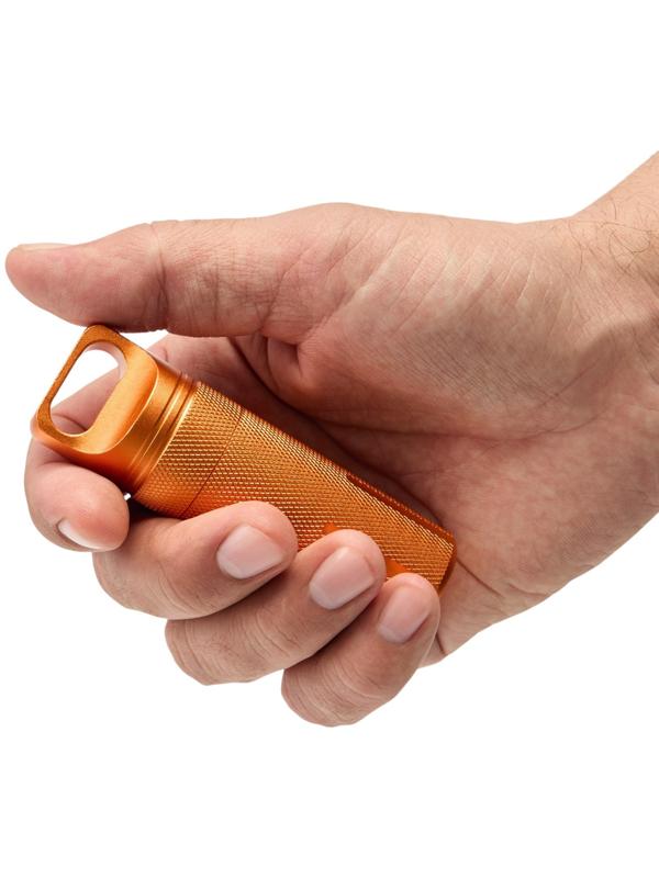 Водонепроницаемый брелок-контейнер для мелочей, оранжевый, 11 см