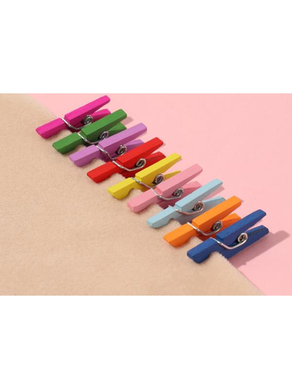 Прищепки для шитья, 2.5×0.8×0.3 см, 50 шт., разноцветные