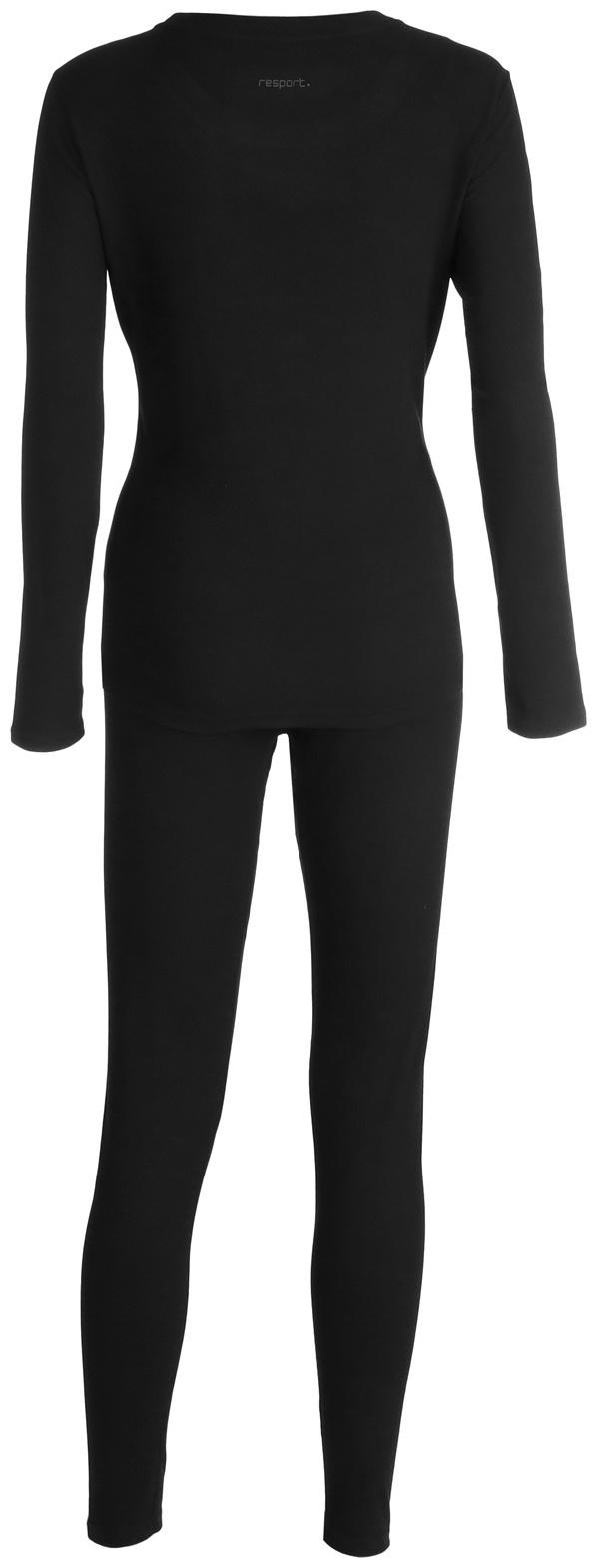 Термобельё женское Resport, комплект: лонгслив, лосины, р. 44, чёрное