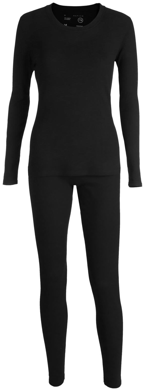 Термобельё женское Resport, комплект: лонгслив, лосины, р. 44, чёрное