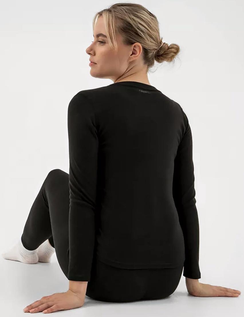 Термобельё женское Resport, комплект: лонгслив, лосины, р. 44, чёрное