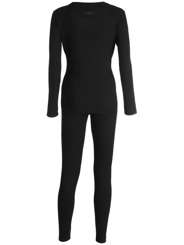 Термобельё женское Resport, комплект: лонгслив, лосины, р. 44, чёрное