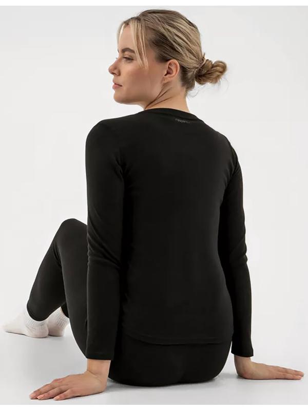 Термобельё женское Resport, комплект: лонгслив, лосины, р. 44, чёрное