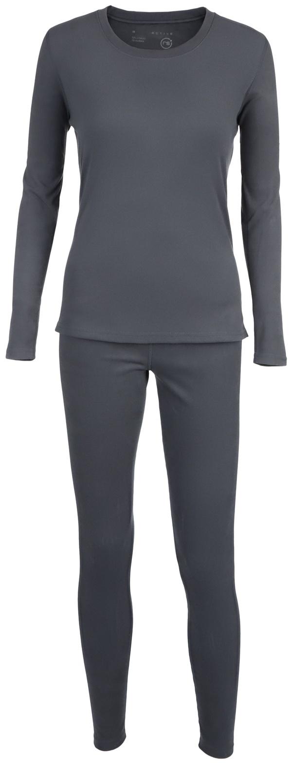 Термобельё женское Resport, комплект: лонгслив, лосины, р. 44, серое