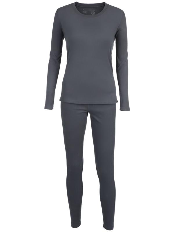 Термобельё женское Resport, комплект: лонгслив, лосины, р. 44, серое