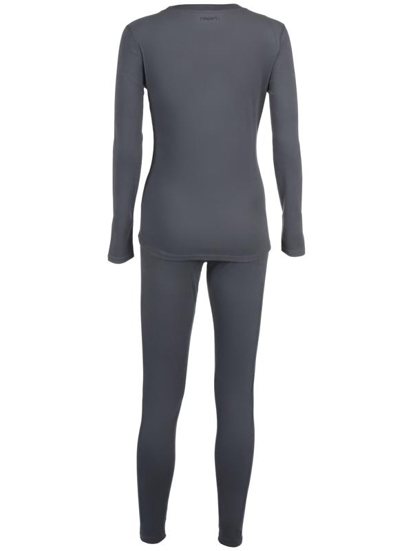 Термобельё женское Resport, комплект: лонгслив, лосины, р. 50, серое