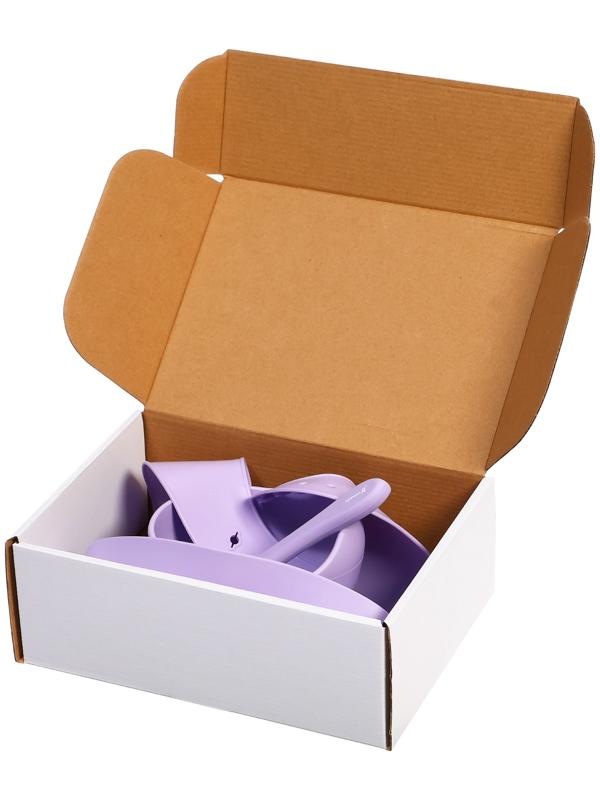 Набор для кормления, пищевой силикон, цвет сиреневый