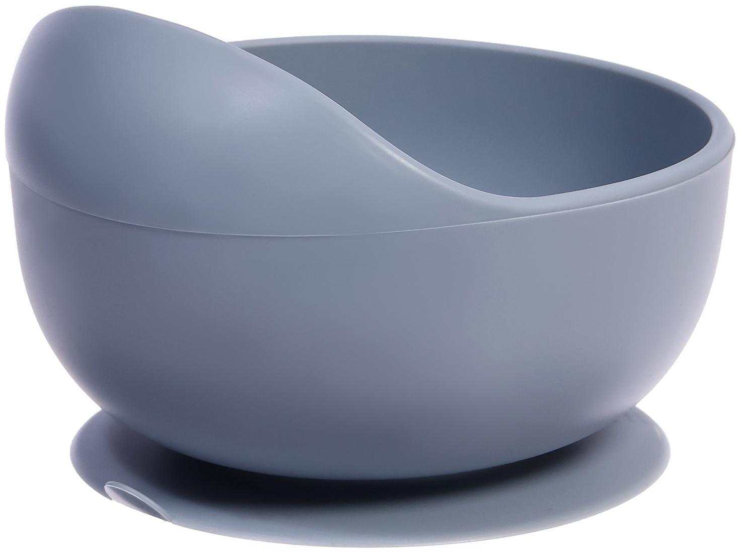 Набор для кормления, пищевой силикон, цвет серый