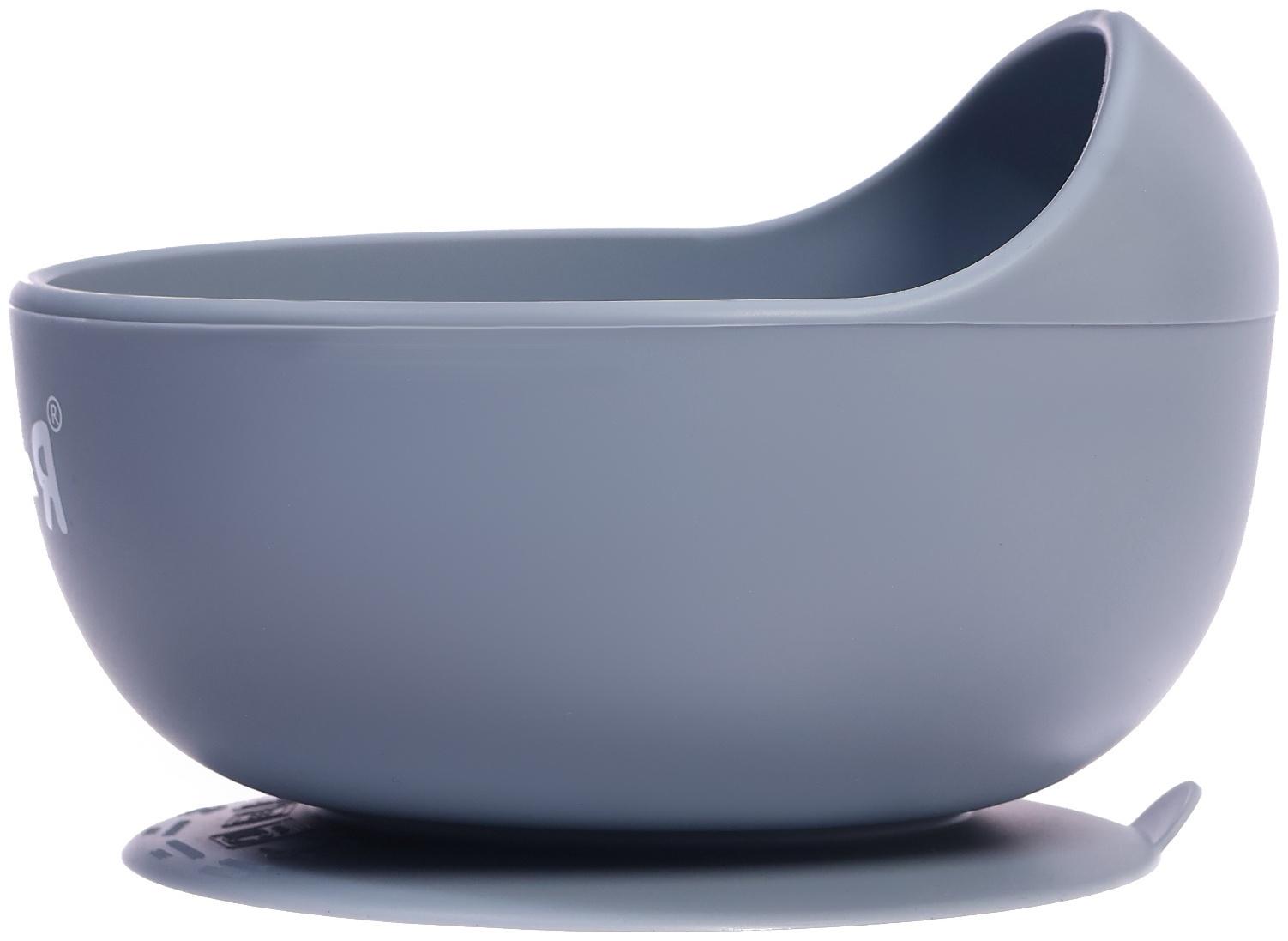 Набор для кормления, пищевой силикон, цвет серый