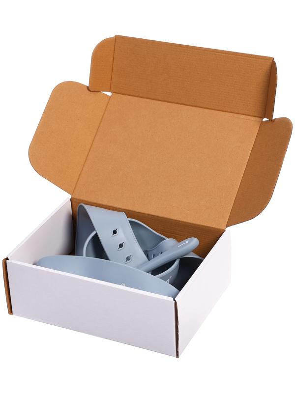 Набор для кормления, пищевой силикон, цвет серый