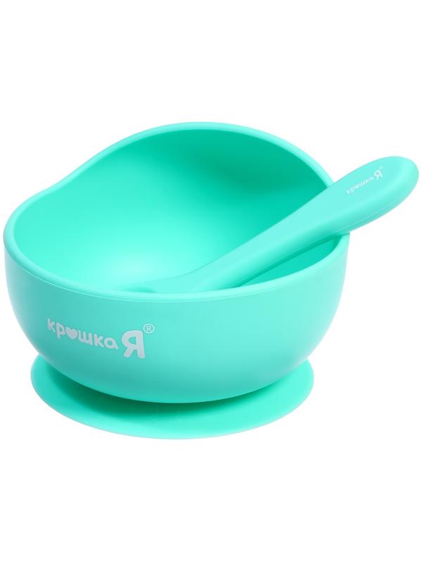 Набор для кормления, пищевой силикон, цвет бирюзовый
