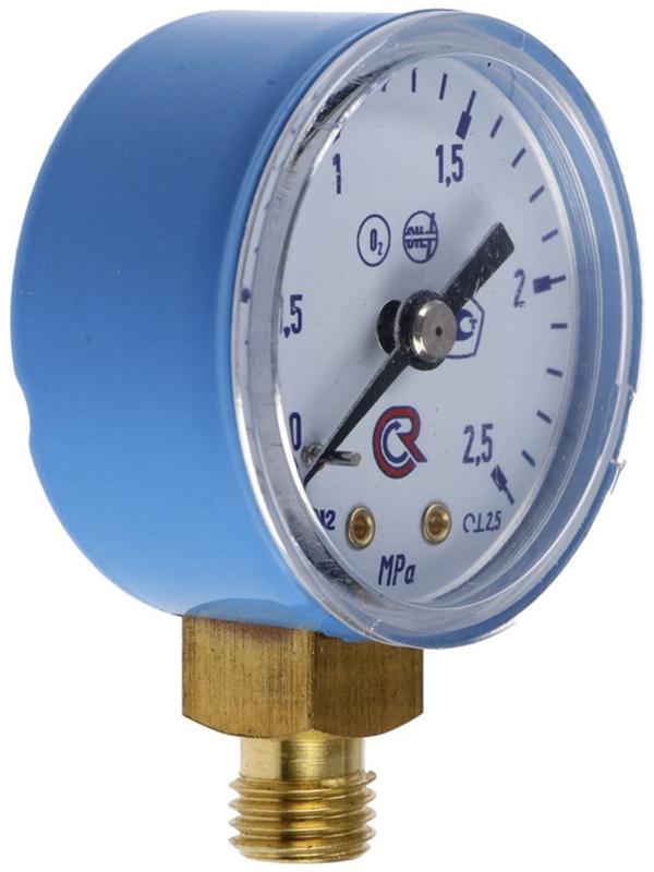 Манометр кислородный ТУНДРА, d=50 мм, до 2.5 МПа
