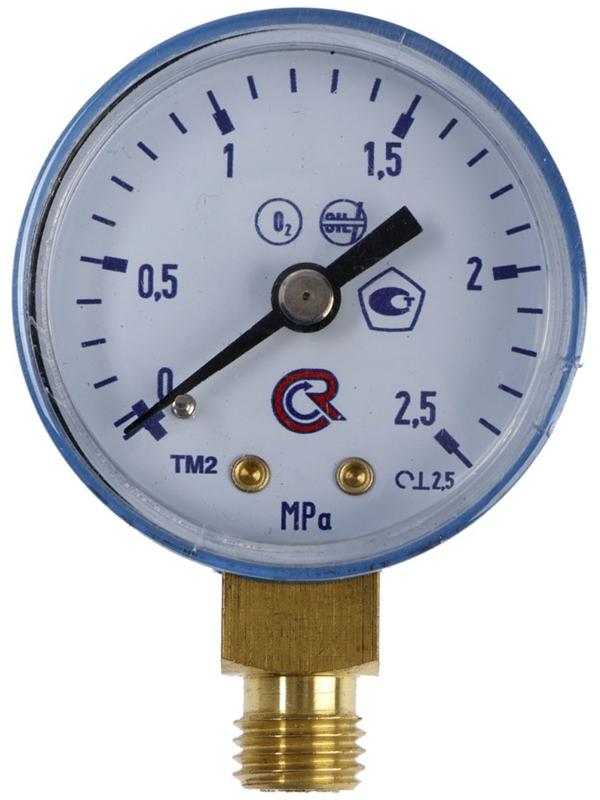 Манометр кислородный ТУНДРА, d=50 мм, до 2.5 МПа