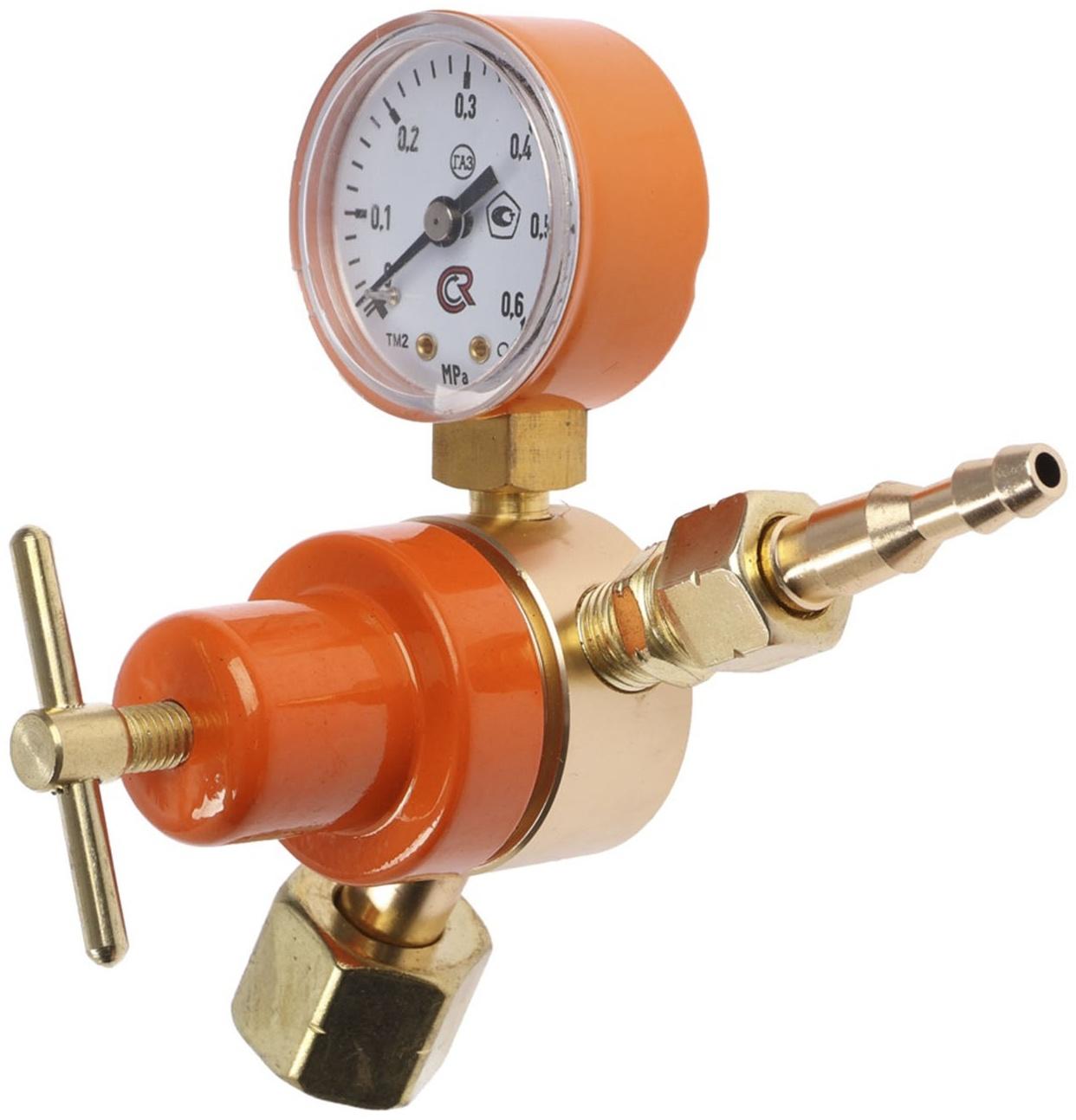 Редуктор пропановый ТУНДРА, 5 м3/ч, рабочее/на входе 0.3/2.5 МПа, алюминий