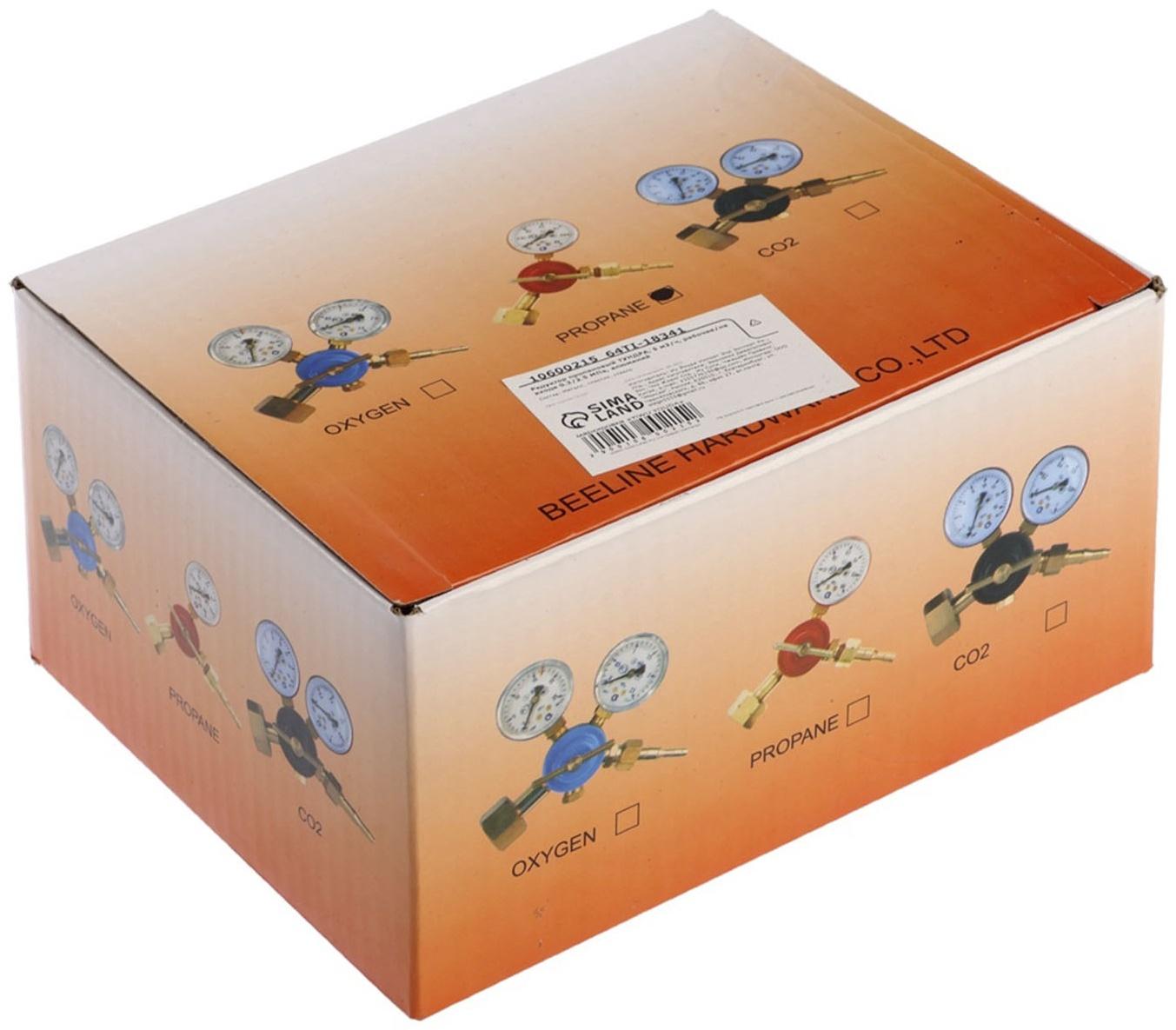 Редуктор пропановый ТУНДРА, 5 м3/ч, рабочее/на входе 0.3/2.5 МПа, алюминий