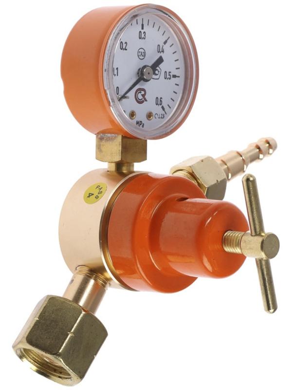 Редуктор пропановый ТУНДРА, 5 м3/ч, рабочее/на входе 0.3/2.5 МПа, алюминий