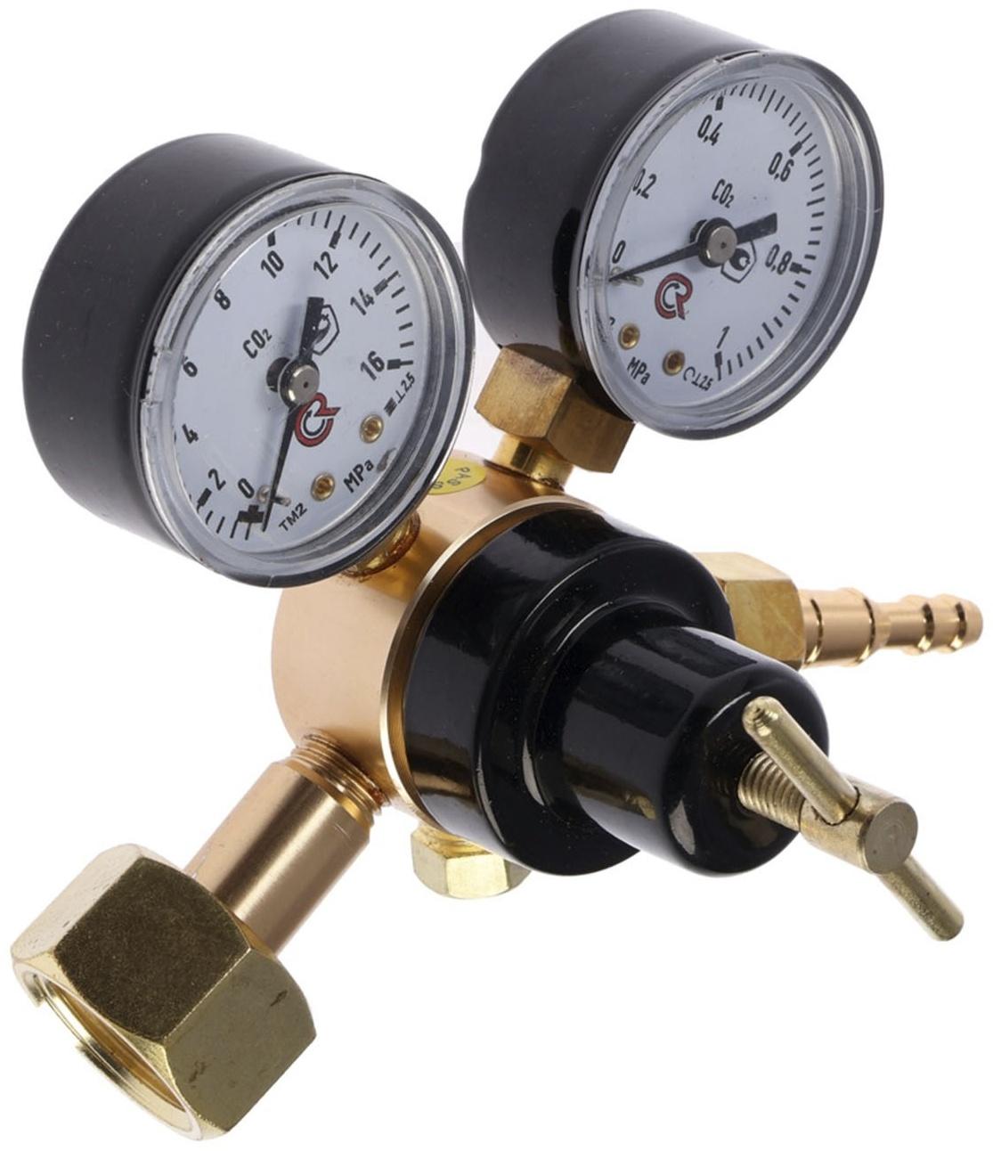 Редуктор углекислотный ТУНДРА, 6 м3/ч, рабочее/на входе 0.35/10 МПа, алюминий