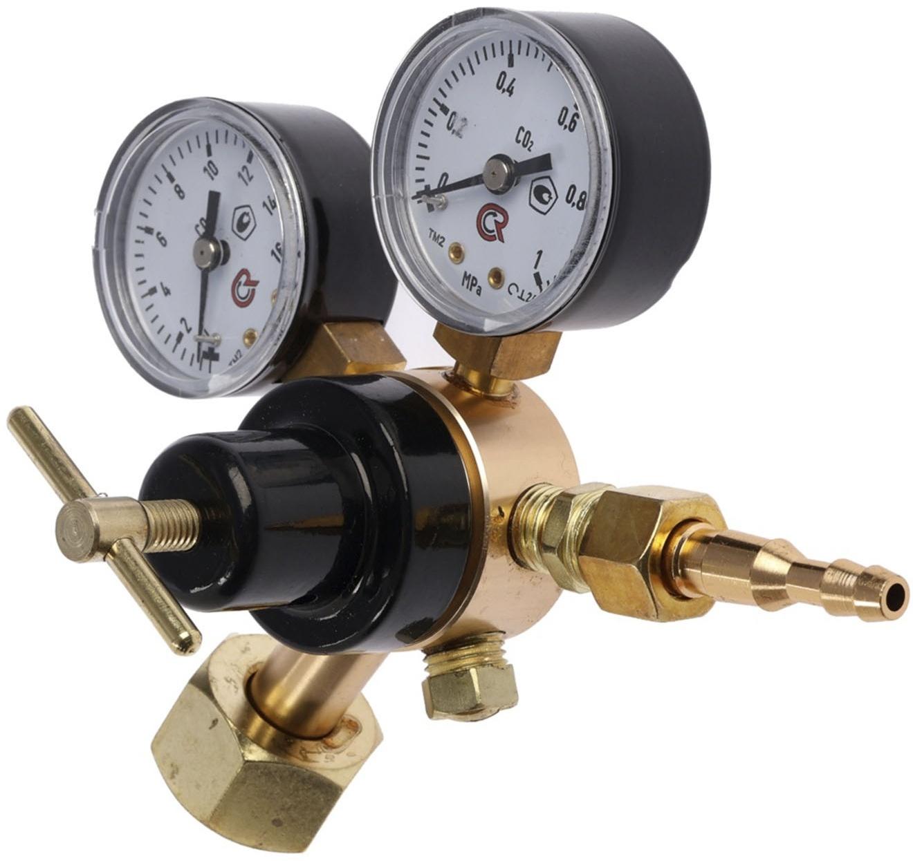 Редуктор углекислотный ТУНДРА, 6 м3/ч, рабочее/на входе 0.35/10 МПа, алюминий