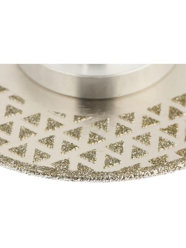 Диск алмазный для резки и шлифовки ТУНДРА, гальванический, сплошной, сухой рез, 115 мм, М14