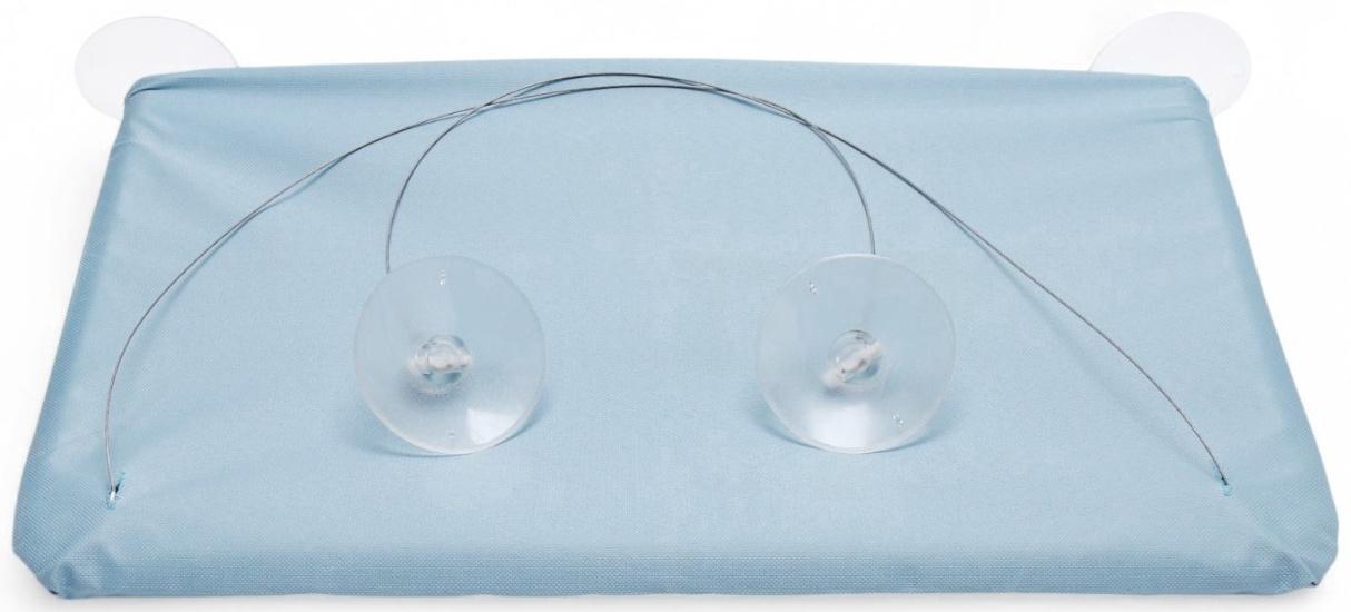 Гамак для кошки на окно, 45*30 см, вес до 5 кг, пакет, голубой