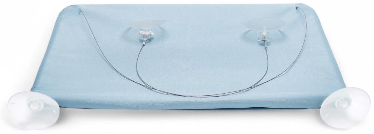 Гамак для кошки на окно, 45*30 см, вес до 5 кг, пакет, голубой