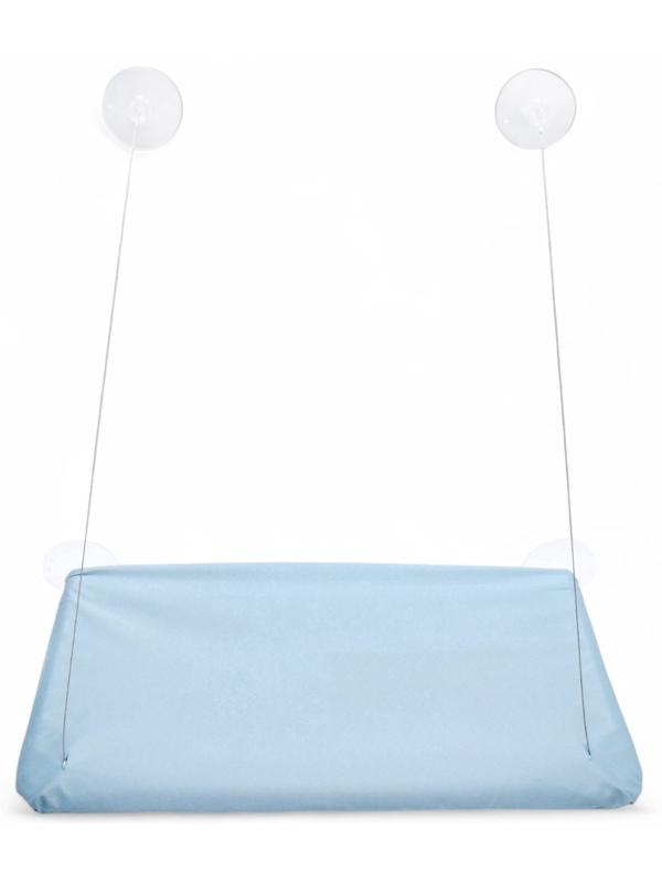 Гамак для кошки на окно, 45*30 см, вес до 5 кг, пакет, голубой