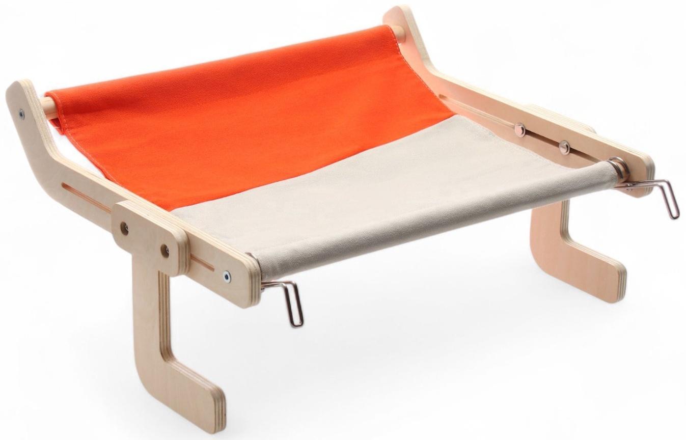 Гамак для кошки на кровать, 45*35*16 см, вес до 15 кг, бежевый/оранжевый