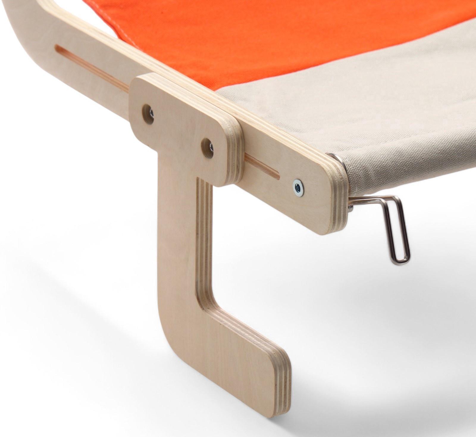 Гамак для кошки на кровать, 45*35*16 см, вес до 15 кг, бежевый/оранжевый