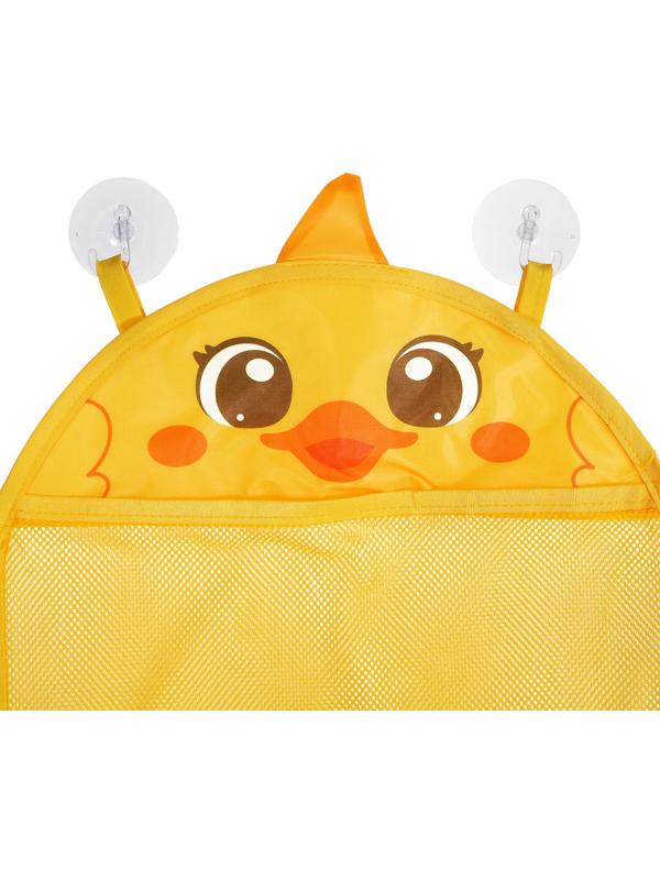 Сетка - органайзер «Утёнок», для хранения игрушек в ванной, на присосках