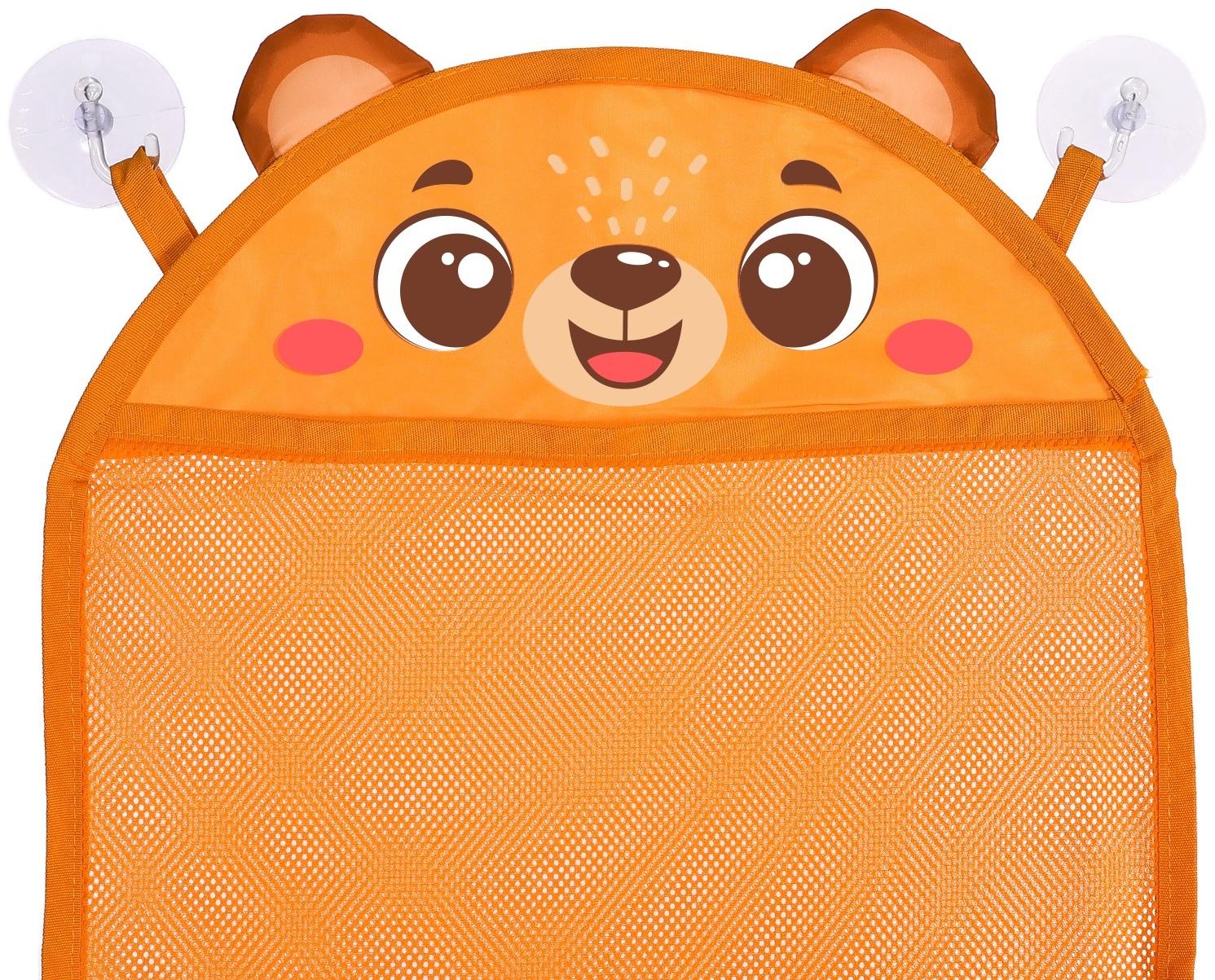 Сетка - органайзер «Мишутка», для хранения игрушек в ванной, на присосках