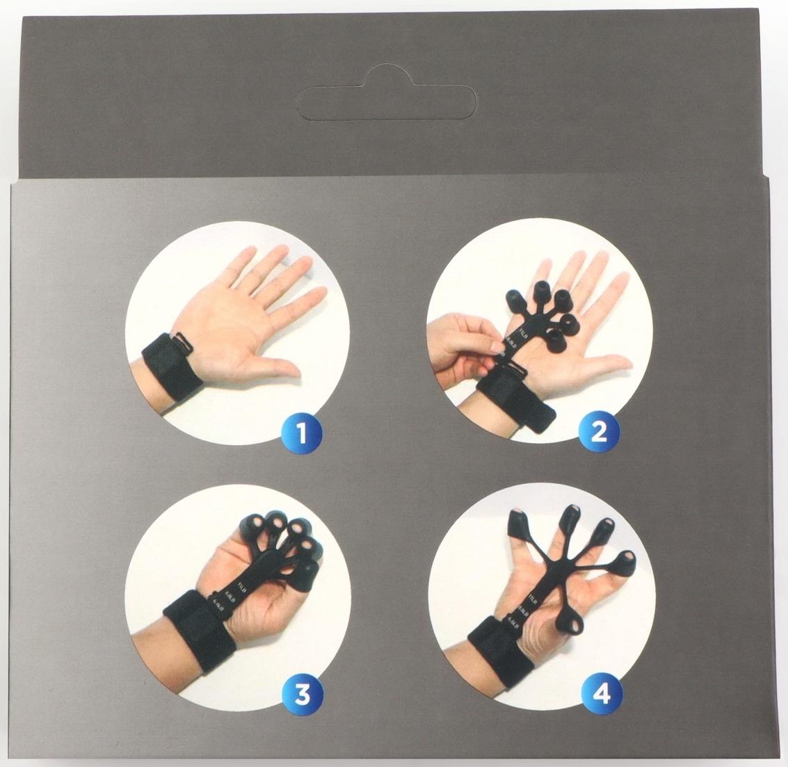 Массажёр для разработки рук и пальцев, с манжетом, 8 × 14 × 2,8 см, цвет чёрный
