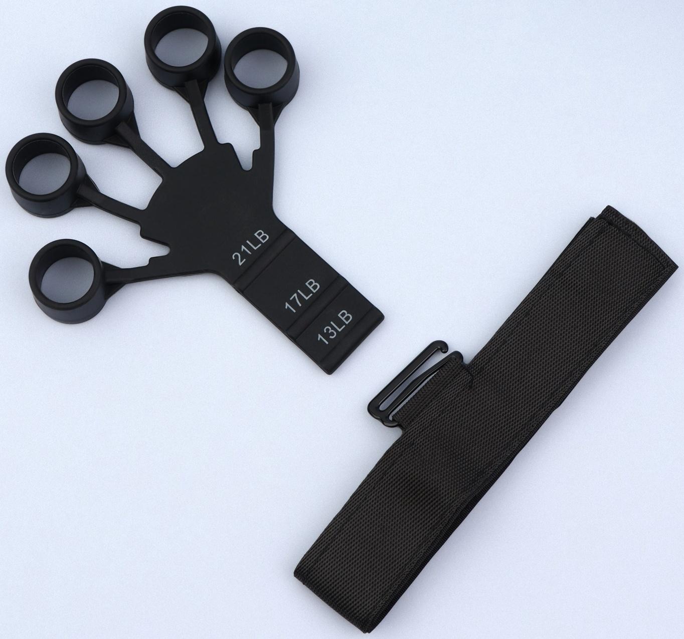 Массажёр для разработки рук и пальцев, с манжетом, 8 × 14 × 2,8 см, цвет чёрный