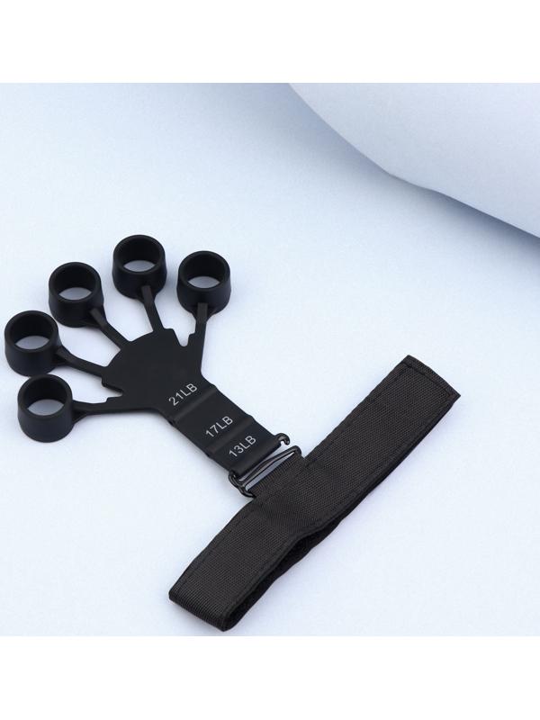 Массажёр для разработки рук и пальцев, с манжетом, 8 × 14 × 2,8 см, цвет чёрный