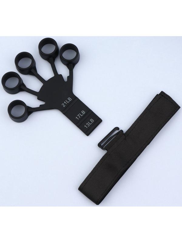 Массажёр для разработки рук и пальцев, с манжетом, 8 × 14 × 2,8 см, цвет чёрный