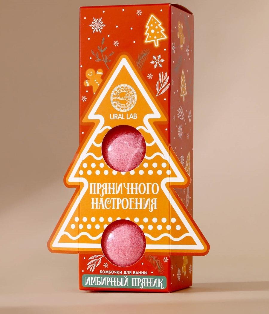 Бомбочки для ванны «Пряничного настроения», аромат имбирный пряник, 3×120 г, URAL LAB