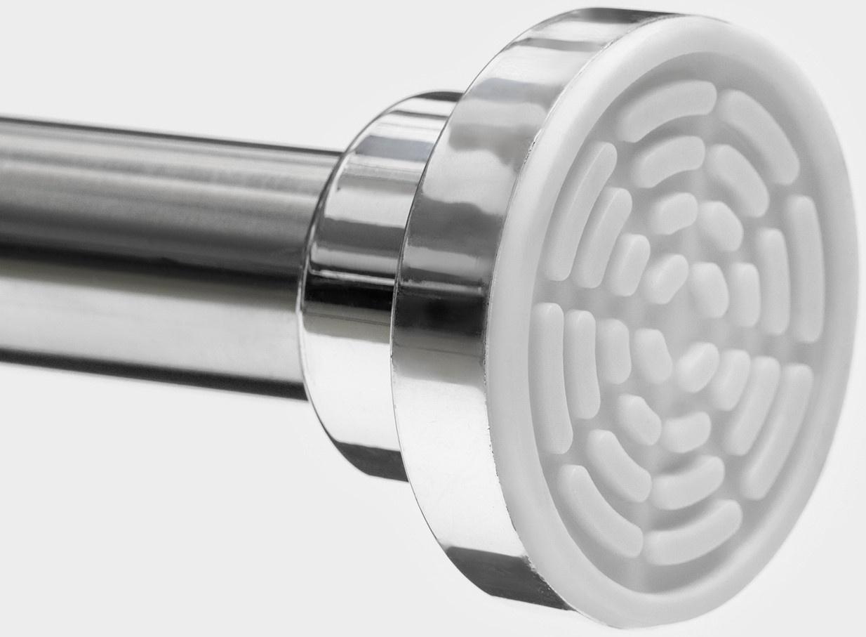 Карниз для ванной SAVANNA, телескопический, 110-200 см, нержавеющая сталь, хромированный