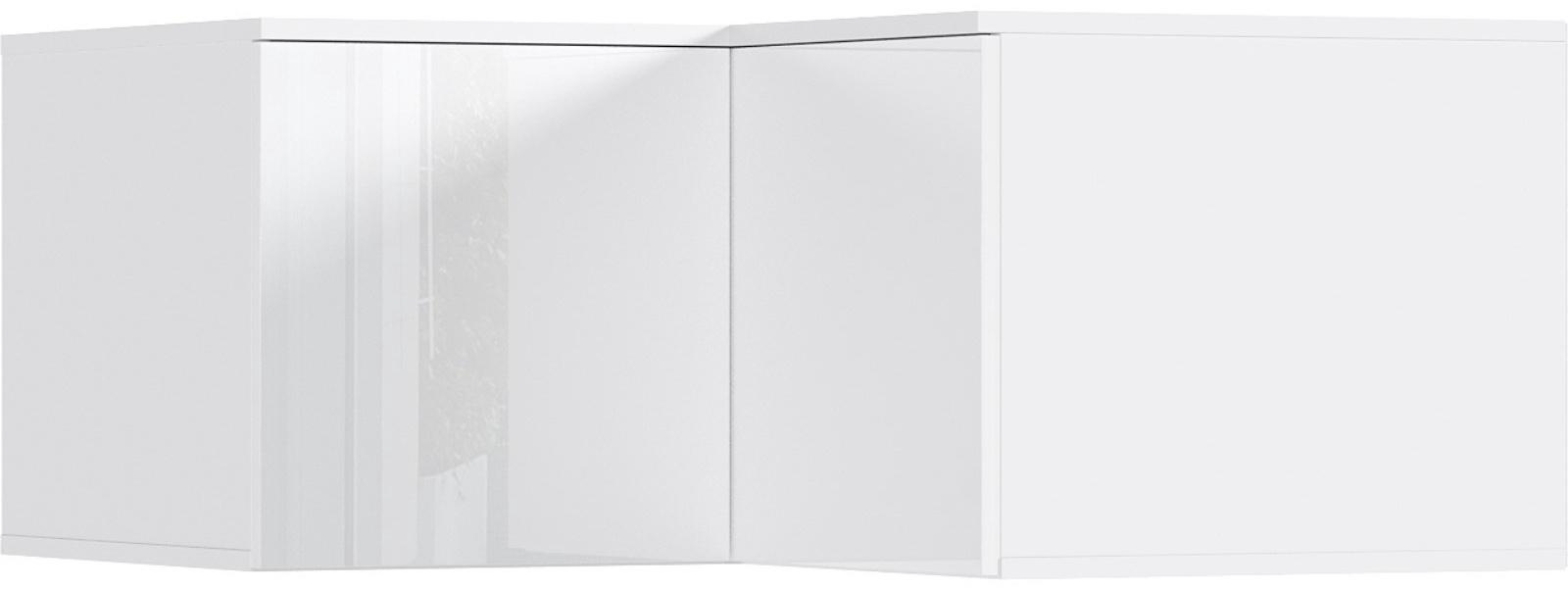 Антресоль угловая «Норд», для шкафа, 906×906×418 мм, цвет белый глянец