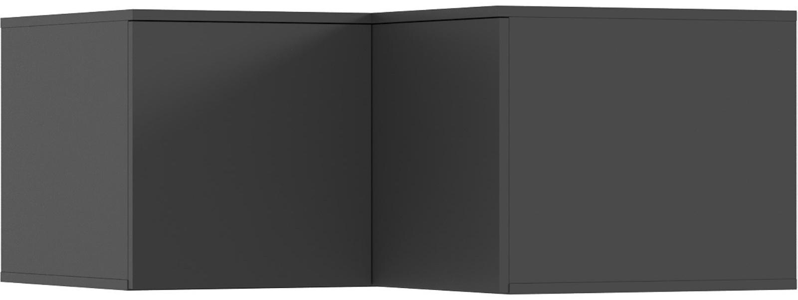 Антресоль угловая «Норд», для шкафа, 906×906×418 мм, графит