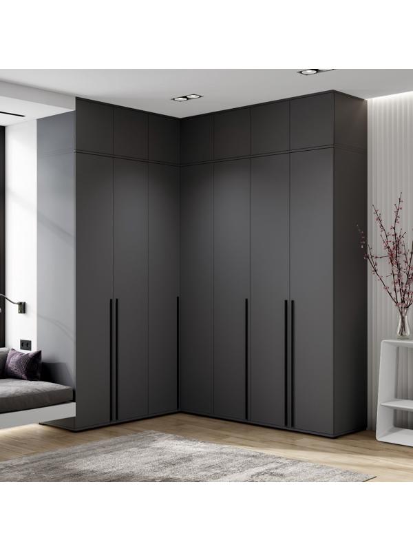 Антресоль угловая «Норд», для шкафа, 906×906×418 мм, графит