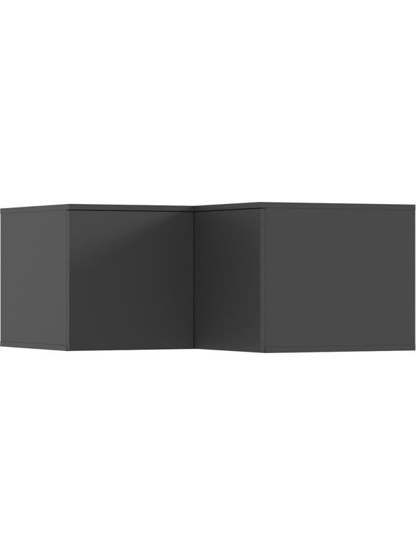 Антресоль угловая «Норд», для шкафа, 906×906×418 мм, графит