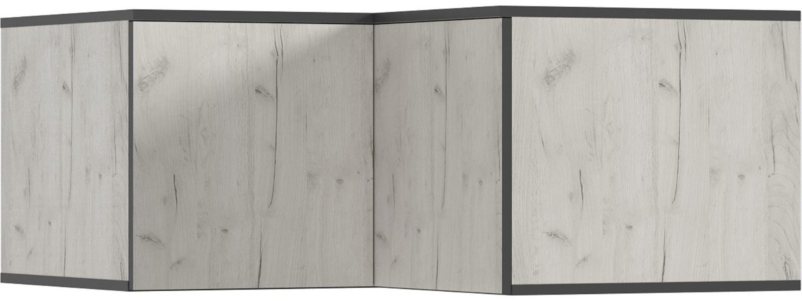 Антресоль угловая «Норд», для шкафа, 906×906×418 мм, цвет крафт белый